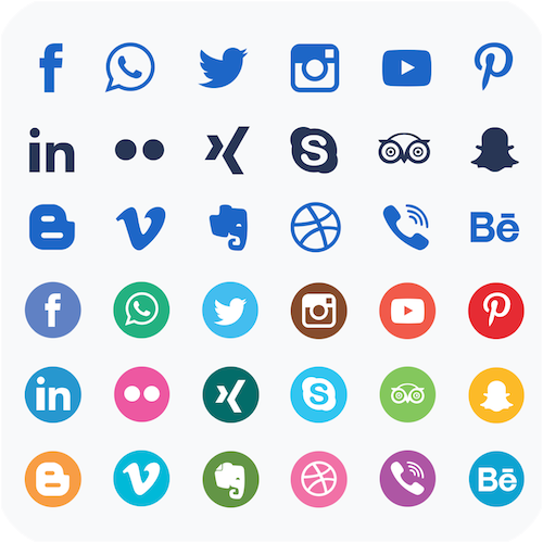 PowerPoint Social Media Icons