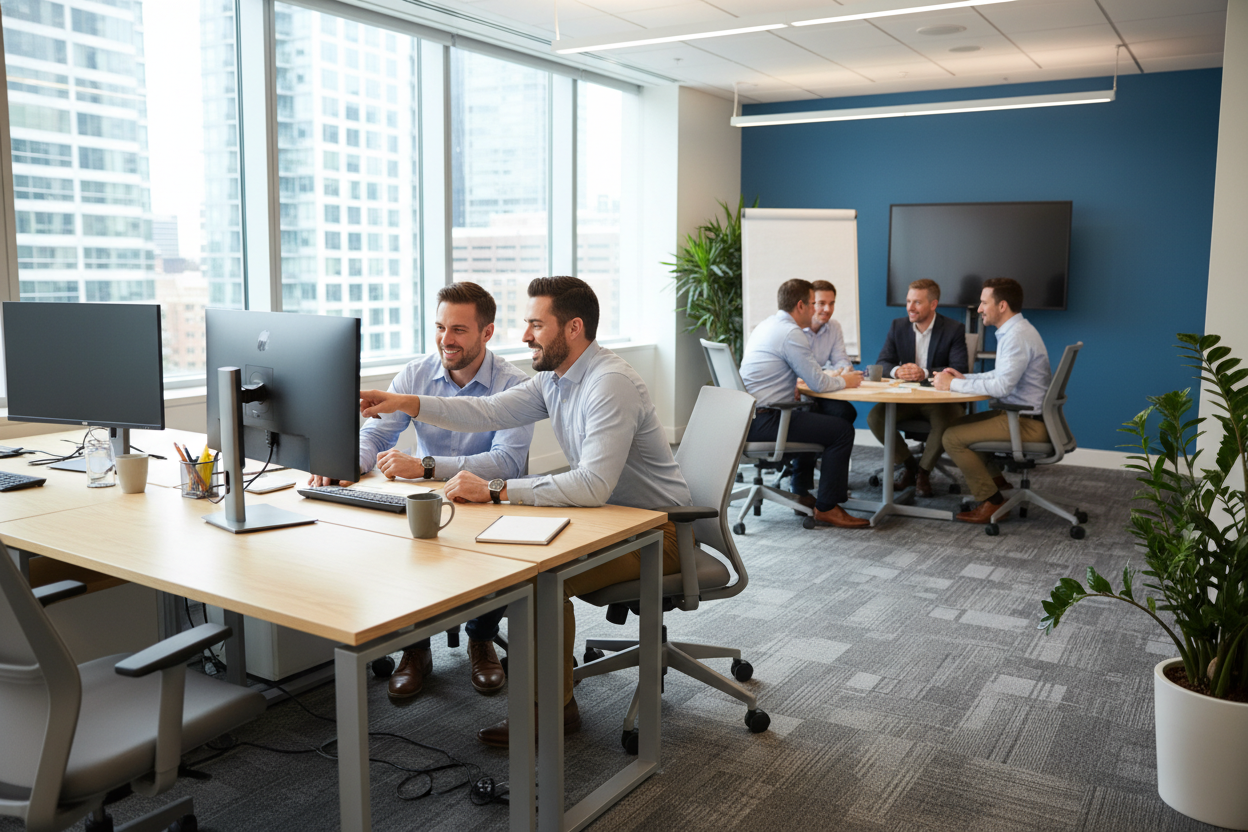 business men working in the office