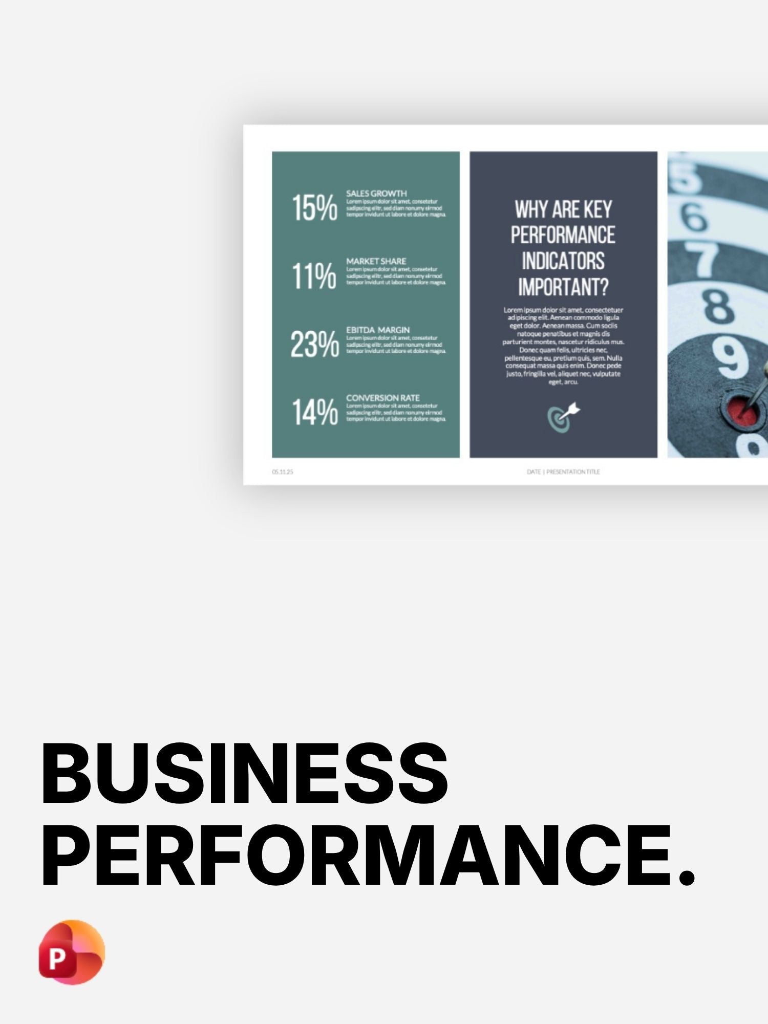 KPI Presentation Template (PowerPoint) | Dashboard & Business ...