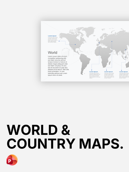 world country maps powerpoint template