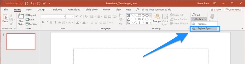 PowerPoint_Replace Fonts