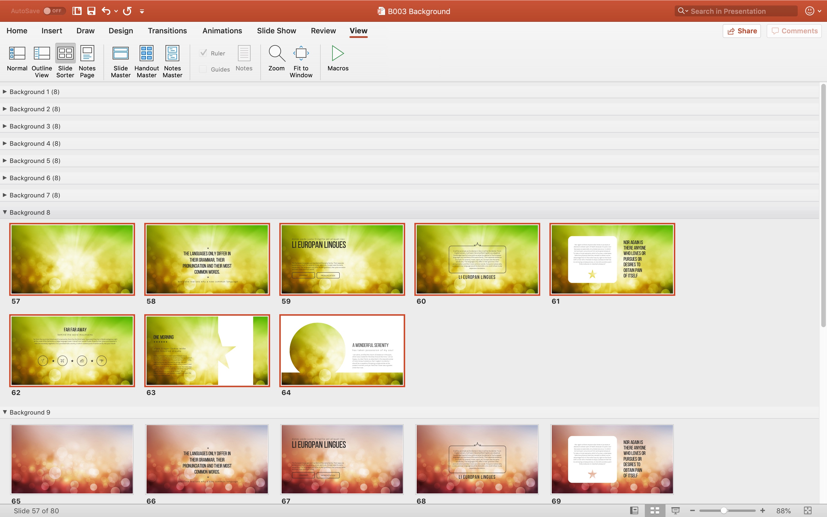 PowerPoint Sections