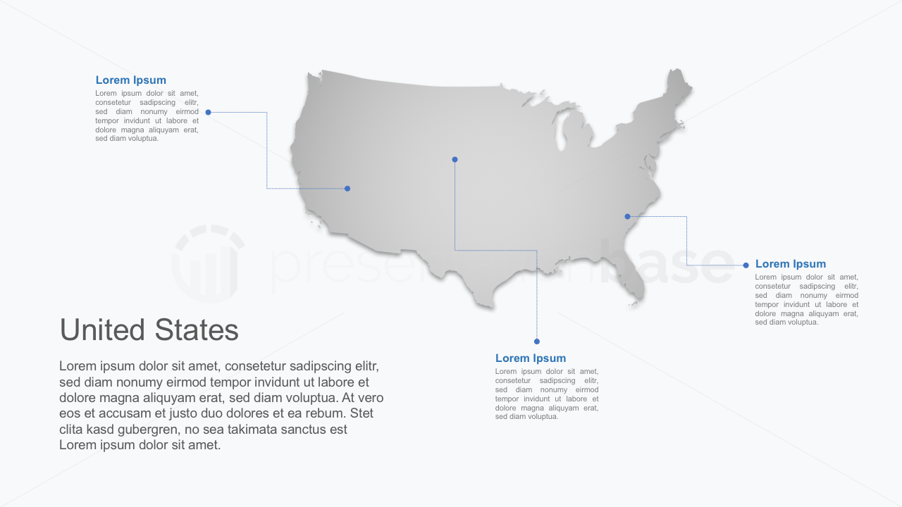 PowerPoint Landkarte - USA