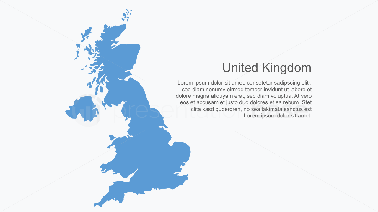 Presentation Base Powerpoint Landkarte Grossbritannien