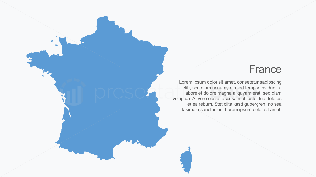 PowerPoint Landkarte - Frankreich