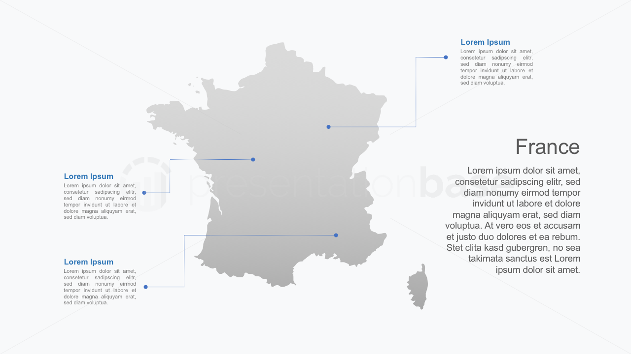 PowerPoint Landkarte - Frankreich