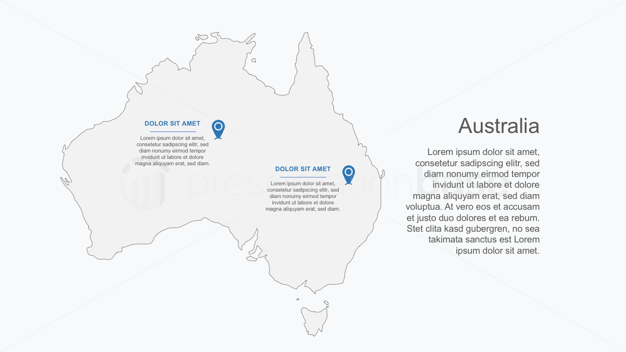 PowerPoint Landkarte - Australien