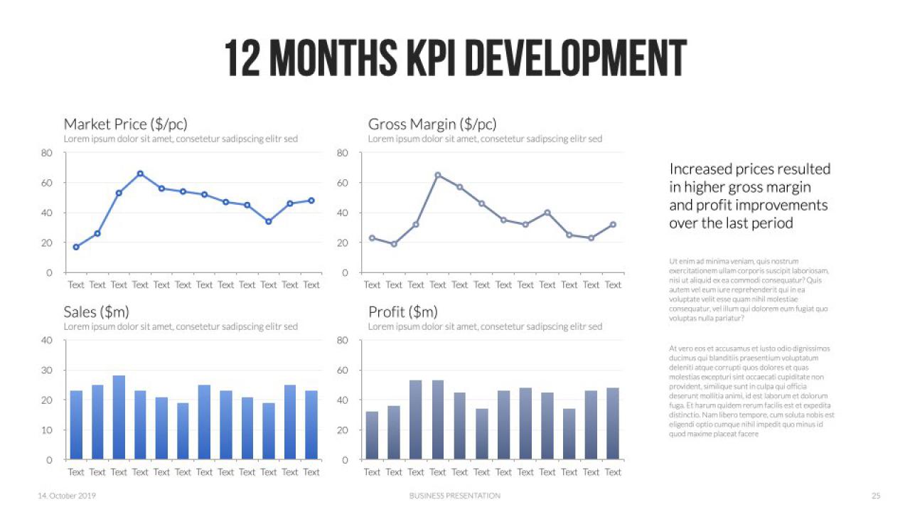 Keynote Presentation Data Charts