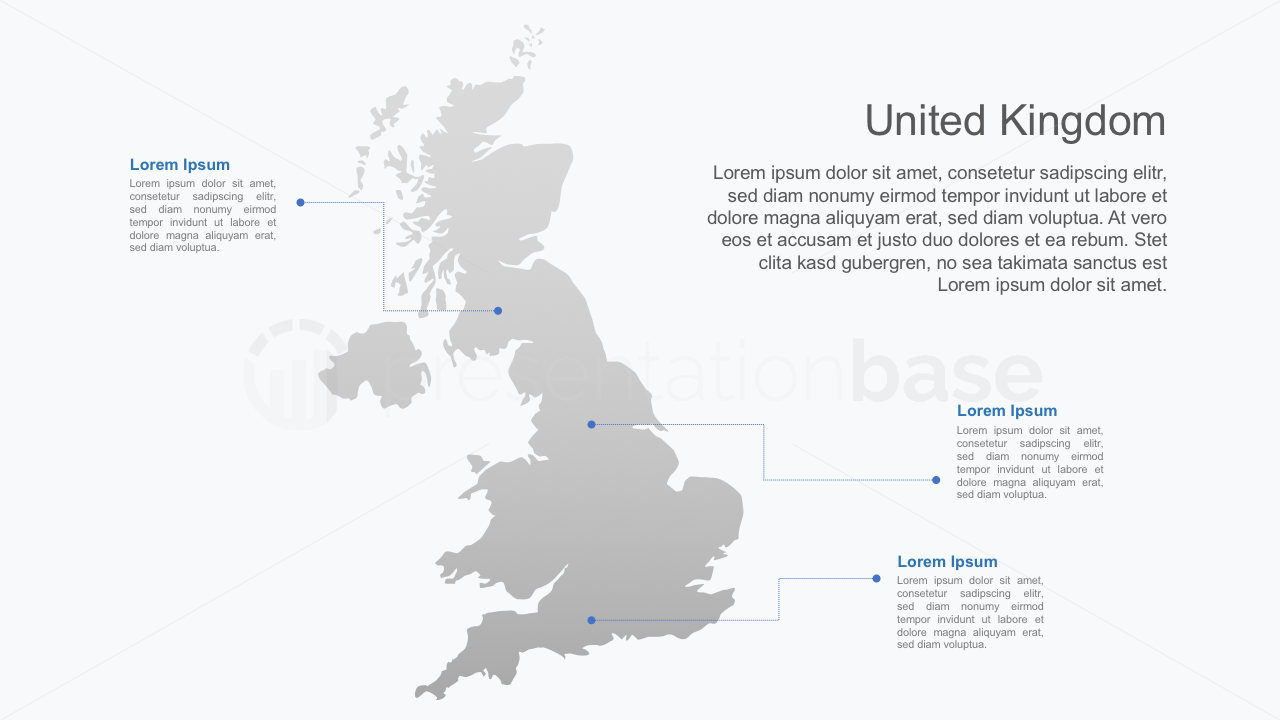 PowerPoint Landkarte - Großbritannien