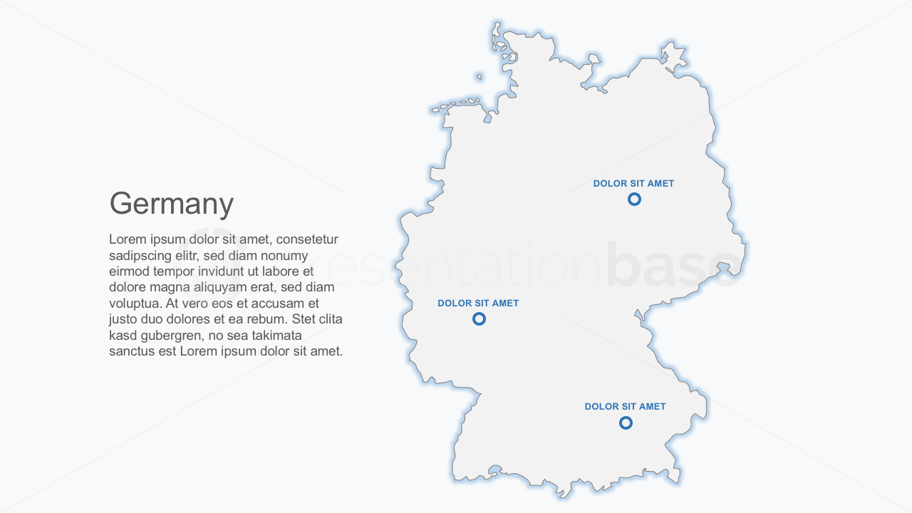 PowerPoint Landkarte - Deutschland