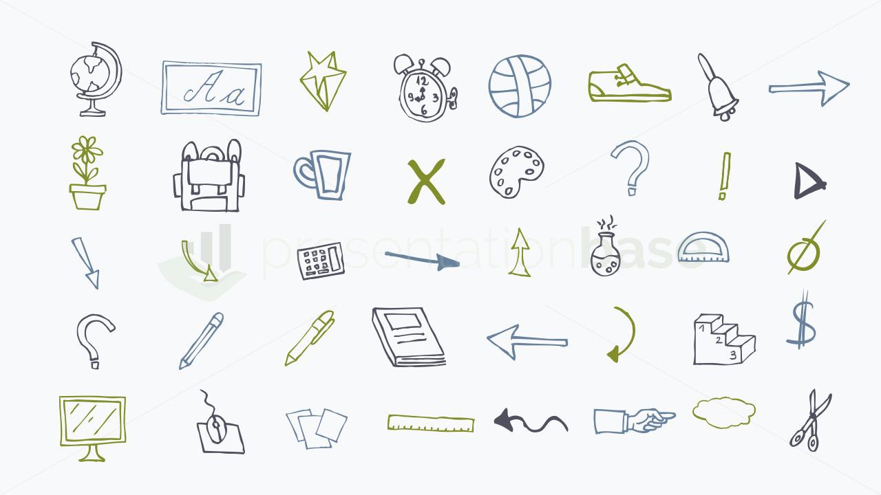 Hand drawn icons for PowerPoint