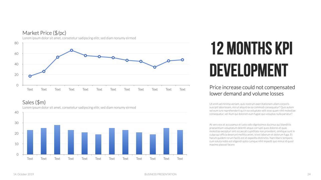 Keynote Presentation Data Charts