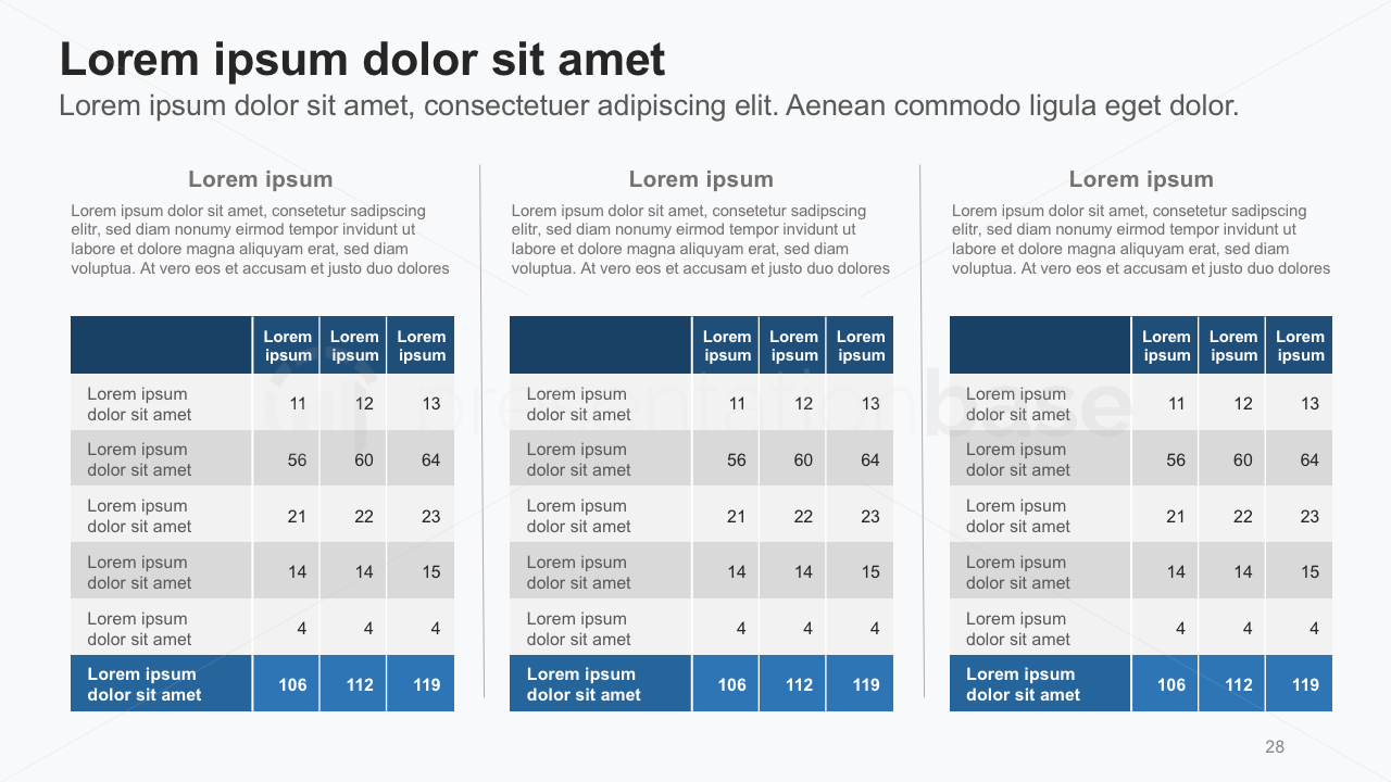 PowerPoint Table 28