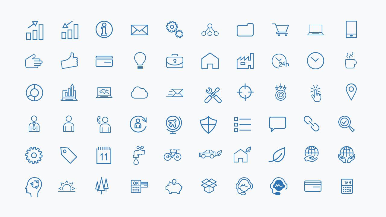 PowerPoint template icons