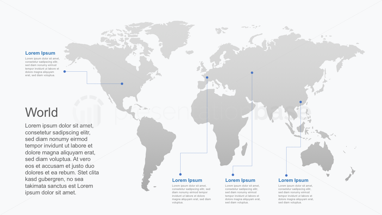 PowerPoint Landkarte - Welt